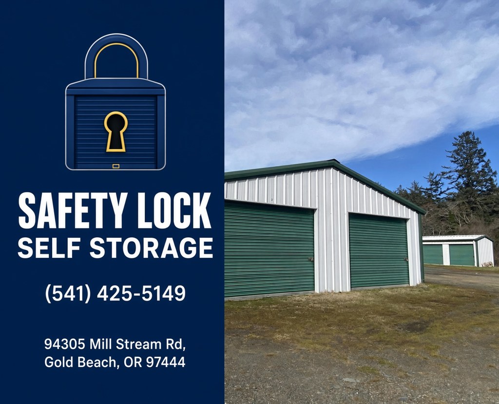 Safety Lock Self Storage buildings, 94305 Mill Stream Rd, Gold Beach, OR 97444